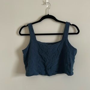 Blue crop top